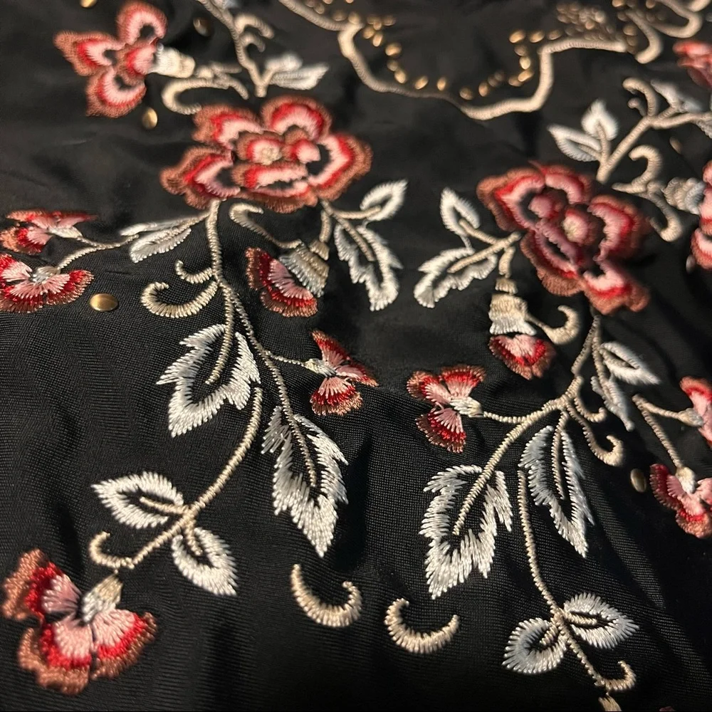 Embroidered Lace up High Cut Swim - Picture 2 of 4
